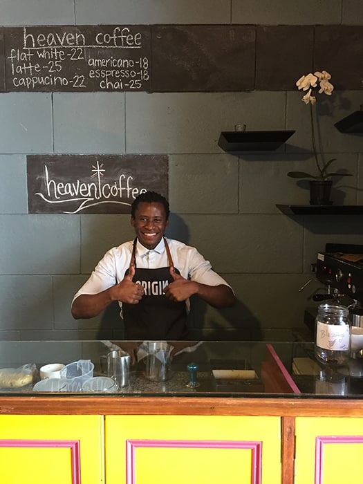 Heaven Coffee owner Mondli Mahamba (Photo: Joel Centano) Heaven Coffee owner Mondli Mahamba (Photo: Joel Centano)